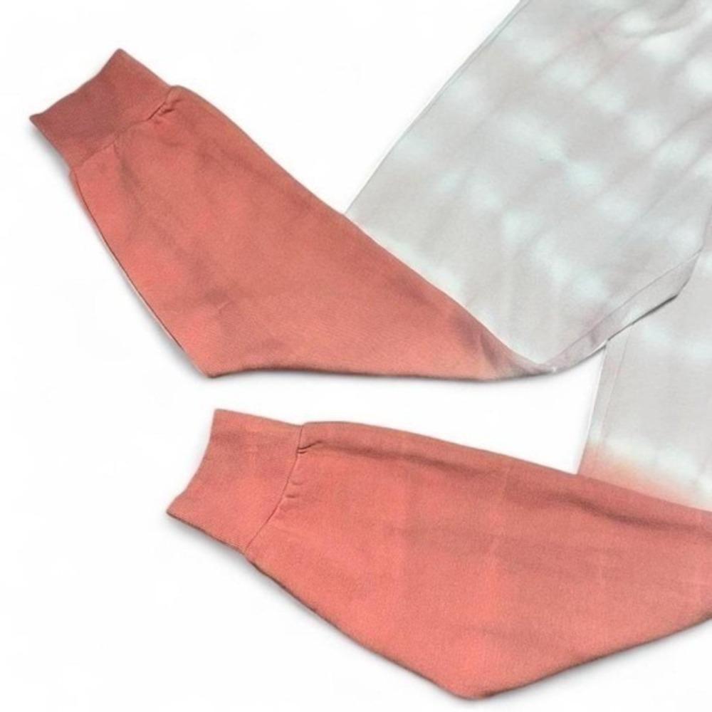 NWT 525 America Peachy-Pink Ombre Cotton Joggers with Pockets Size Large